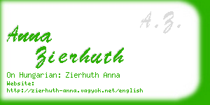 anna zierhuth business card